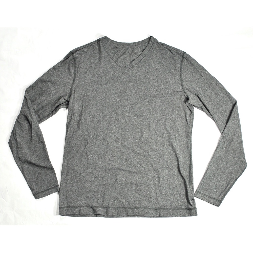 Lululemon Athletica Gray Long Sleeve V Neck Shirt